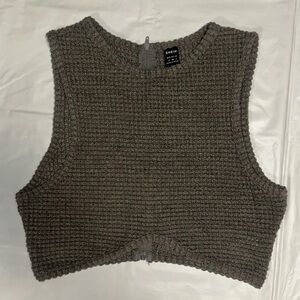 SHEIN Gray Knit Crop Top